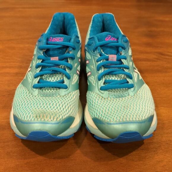 Asics GEL-Cumulus 18 Aqua Splash/White/Pink Glow Women size 7 - Picture 6 of 7